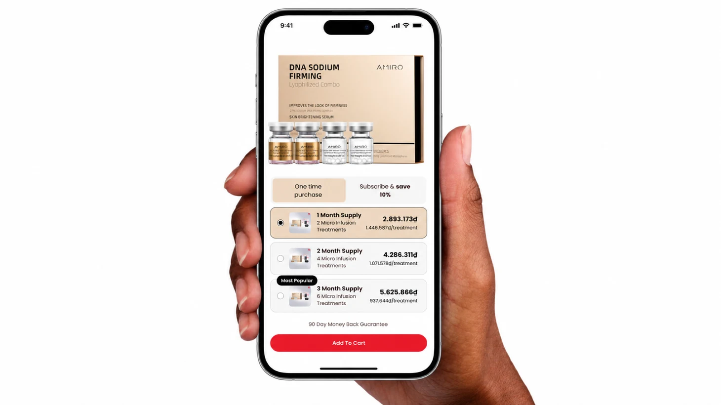 Joy build-to-order subscription widget on a storefront