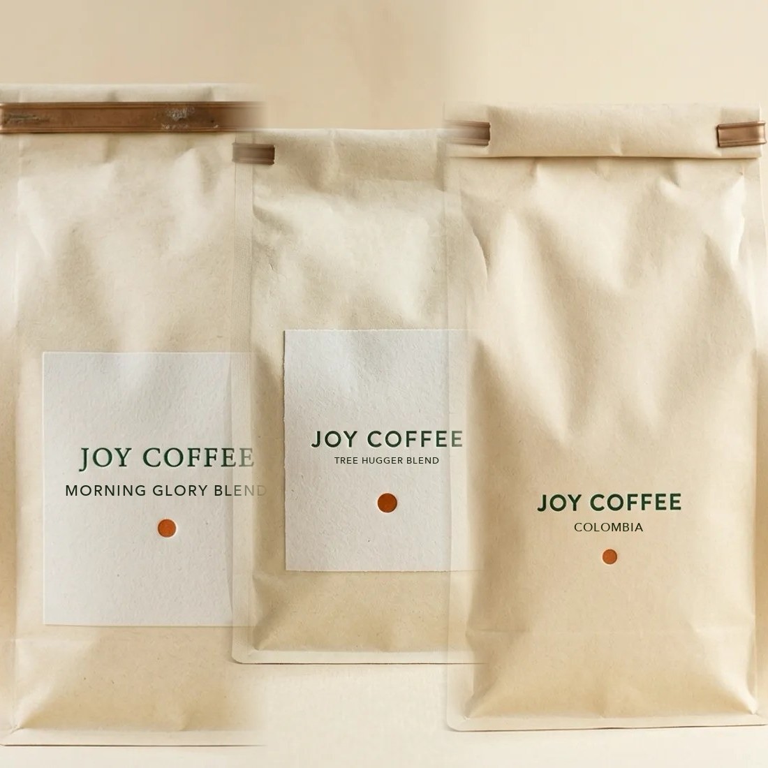 A box full of coffee bags