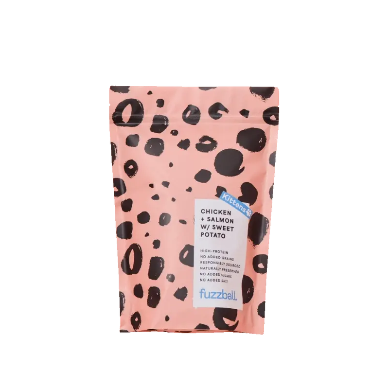 500g dry food for kitten chicken and salmon flavour with sweet potato