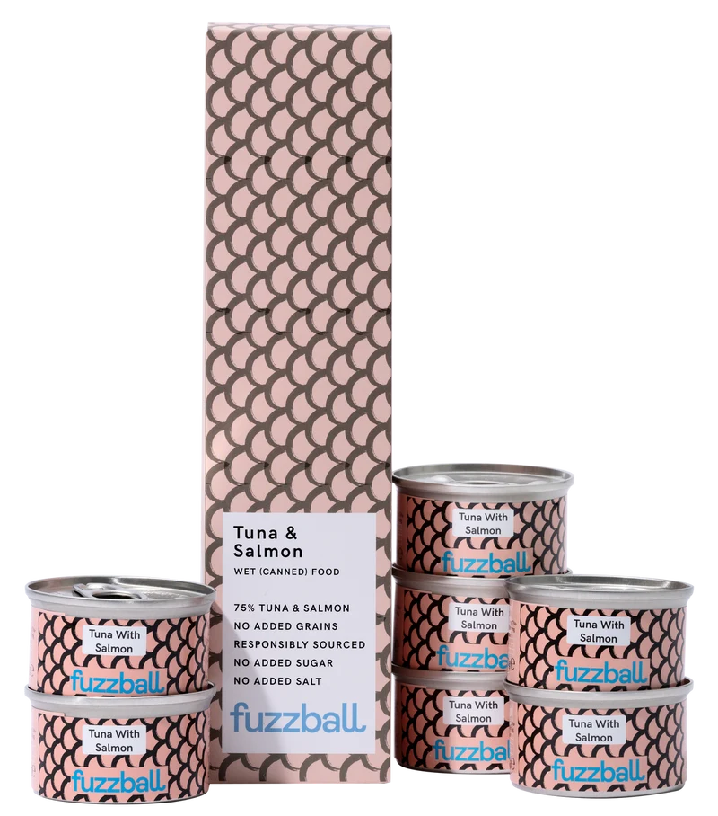 tuna and salmon tinned cat food