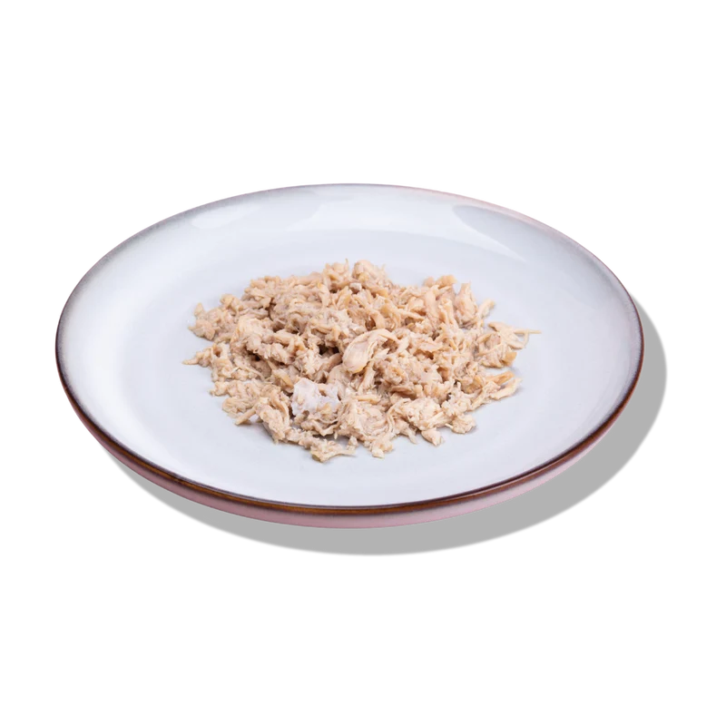 wet cat food chicken flavour plated